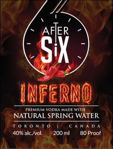 Vodka After Six Inferno, 200mL bottle (40% ABV)